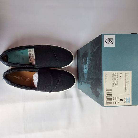 NWT Toms Women's Luca Size 9 Black Slip-on shoe - Picture 8 of 16